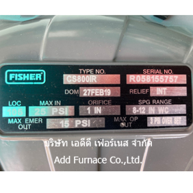 Fisher Regulator C800IR-8CC7